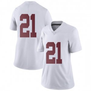 NCAA Women's Alabama Crimson Tide #21 Jahquez Robinson Stitched College Nike Authentic No Name White Football Jersey QY17V60BZ